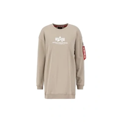 Image of Alpha Industries Basic LONG OS WMN Sweatshirt, Women&#039;s, Size: Small, Vintage sand