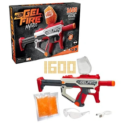 Image of Nerf Pro Gelfire Mythic Blaster, 1,600 Rounds, Hopper, Rechargeable Battery, Eyewear