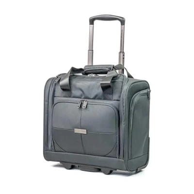 Image of Gino Ferrari Luggage Softside Underseat Suitcases with Wheels 10kg Under Seat Cabin Soft Shell Black Case (Black, Underseat)