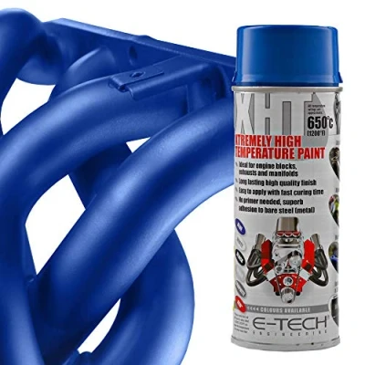 Image of BITS4REASONS NEW FORMULA E TECH XHT XTREMELY HIGH TEMPERATURE (BLUE) PAINT HEAT RATED TO APPROX 650 C (1200 F)
