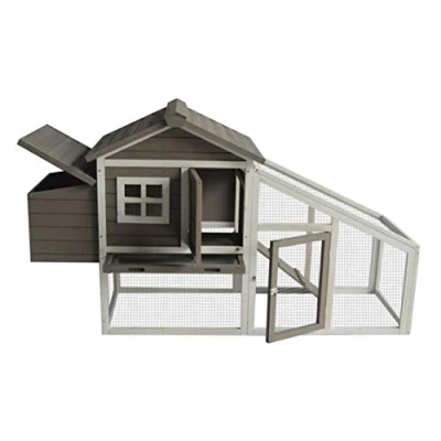 Image of BUNNY BUSINESS RABBIT/GUINEA PIG HUTCH HUTCHES RUN RUNS THE MINI LODGE (GREY)