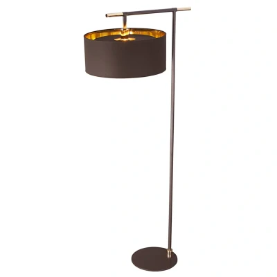 Image of Balance 1 Light Floor Lamp Brown, Polished Brass, E27