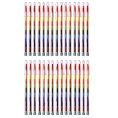 Image of Henbrandt 30 x Colour Change Funky Pencils Stackers Pop A Crayons