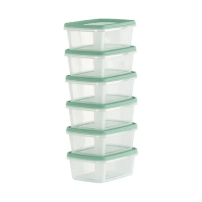 Image of Checkmart [6 Packs Snap On Airtight containers with lids 250ml (0.25 Litre) Food Storage Containers, Meal Prep Leak Proof Microwave Freezer Dishwasher Safe Reusable