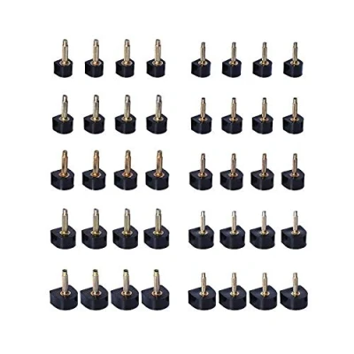 Image of LuLyLu 20 Pairs Heel Tips Shoes Tap Caps High Replacement, 8, 9, 10, 11 and 12 mm, U shape, Black