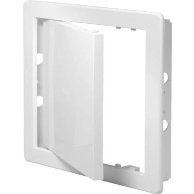 Image of Awenta 300 x 400 mm Plastic Access Panel Door White Opening Flap Cover Plate Inspection Hatch Latch Concealed Hinge Removable Paintable Smooth Surface (12 16 Inches)