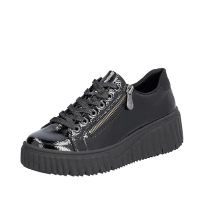 Image of Rieker Women&#039;s N2501 Sneaker, Nero Black, 6.5 UK
