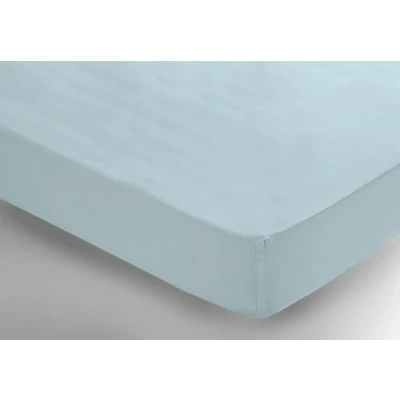 Image of Belledorm 400 Thread Count 100% Egyptian Cotton 15 Inch Extra Deep Fitted Sheet, Duck Egg, King