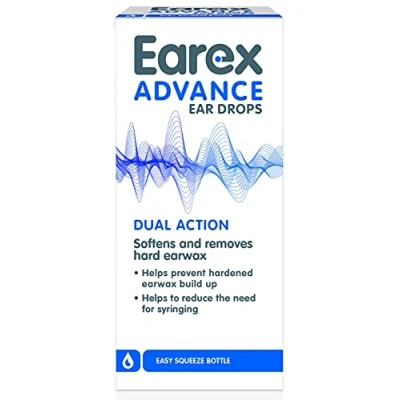 Image of Earex Advance removes hard ear wax prevent build up easy squeeze bottle 12ml