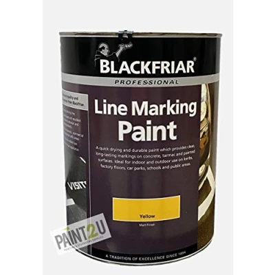 Image of Blackfriar Professional Line Marking Paint Indoor &amp; Outdoor Abrasion Cleaning Resistant Public Areas Yellow 5L