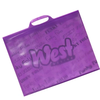 Image of Westfolio Funky Plain Purple A3, Plastic Wallet Art Bag Folder, Essentials, Project Folders, Portable Carrier Art, Painting