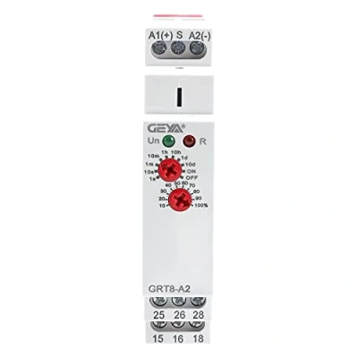 Image of GEYA Delay ON Single Function Time Relay 2 Outputs 16A Electronic Adjustable Power Timer Rail Modular(GRT8 A2,AC/DC12V 240V)
