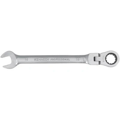 Image of Kennedy Metric Combination Ratchet Spanner, Flexible Head, 16mm