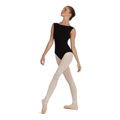 Image of Capezio Boat Neck Camisole Leotard, Dance &amp; Gymnastic Leotard With Elegant Neckline To Enhance Silhouette, Women Wear For Ballet, Jazz Other Styles Black, M (Medium)