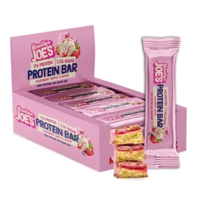 Image of Mountain Joes Protein Bar 12x55g (Raspberry Ripple)