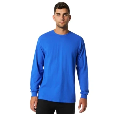 Image of GILDAN Ultra Cotton 100% Long Sleeve T Shirt. G2400 Royal