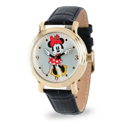 Image of Disney Women Analog Quartz Watch with Faux Leather Strap W001879