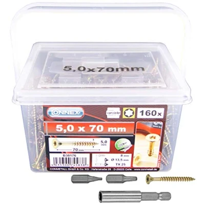 Image of CONNEX B30176 Uni Screws Bucket 5,0x70 TX a 160pcs