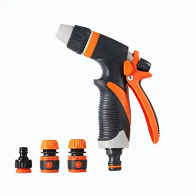 Image of LINZI Garden Hose Spray Gun, High Pressure Nozzle with Connectors for Plant Lawn Watering, Pet Shower, Car Washing, Window Cleaning 664026
