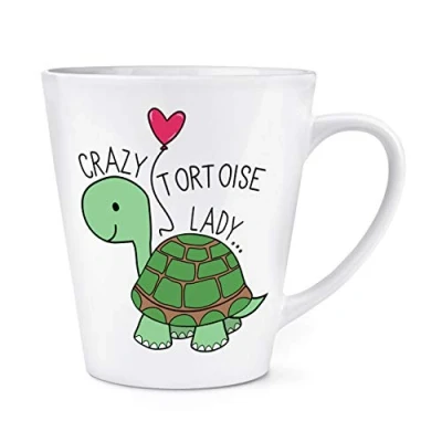 Image of Crazy Tortoise Lady 12oz Latte Mug Cup