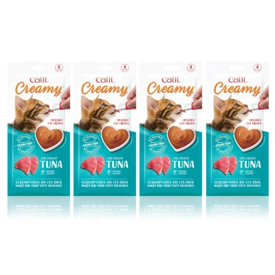 Image of Catit Tuna Creamy Treats for Cats 4 x 10g