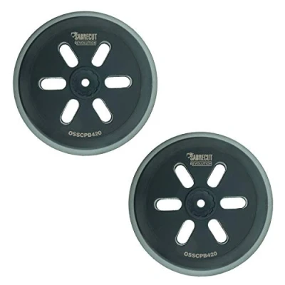Image of 2 x SabreCut OSSCPB420_2 150mm Medium Hard 6 Hole Random Orbital Sander Hook &amp; Loop Backing Pads Compatible with Bosch GEX 150 AC, Turbo, PEX 420