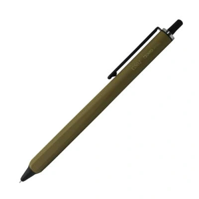 Image of OHTO GS02 Roller Gel Pen, Retractable Needle Tip 0.5mm Fine Point, Khaki Barrel, Ultra Quick Drying Black Ink All Metal Hybrid Body for Well Balanced Smooth Writing, G5 KK