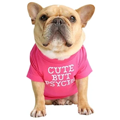 Image of Junhouse Bulldog Clothes Pet Clothing Puppy T shirt Spring Summer Soft Comfy Breathable Quick Dry Dog Outfit Pullover For Small Medium Large Dogs (2XL,Pink)