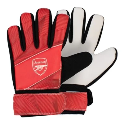 Image of Hy Pro Officially Licensed Arsenal FC Goalkeeper Gloves Youth, Fuse Design, Goalie, with Strong Palm Girp for High Performance, Boys and Girls