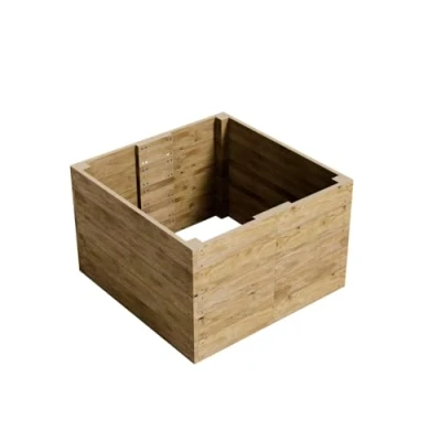 Image of Gro Garden Products Wooden Raised Bed 120cm L x W 76cm H Large Planters for Vegetables, Herbs, or Flowers Trough Planter Box with FSC Tanalised Timber
