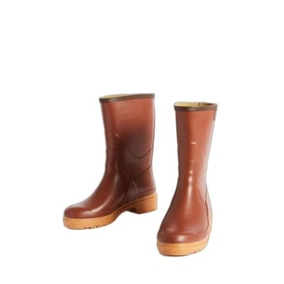 Image of Aigle Men&#039;s Bison Work Wellingtons, Ambre, 9.5 UK