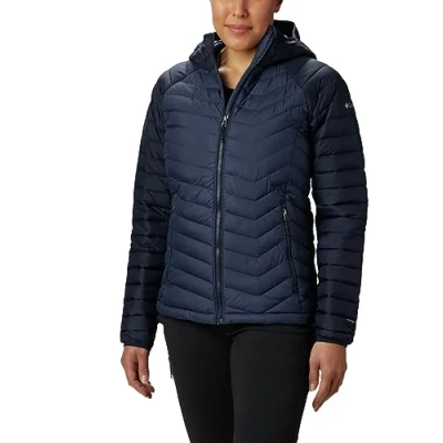 Image of Columbia Women&#039;s Powder Lite Hooded Jacket, Puffer Nocturnal/Dark Nocturnal, Size XS
