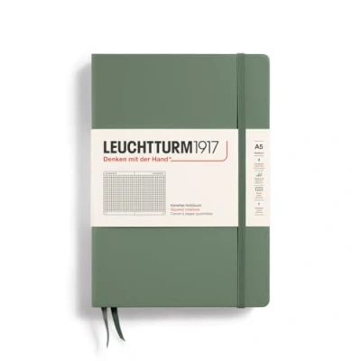 Image of LEUCHTTURM1917 365491 Notebook Medium (A5), Hardcover, 251 Numbered Pages, Olive, Squared