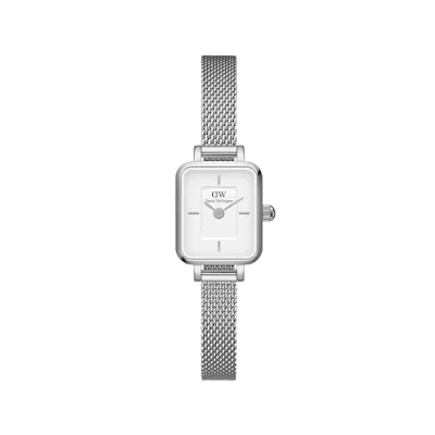 Image of Daniel Wellington Quadro Mini women&#039;s watch with white background DW00100726 316L steel