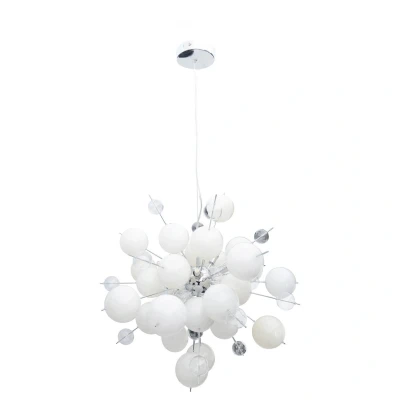 Image of Explosion 65cm Spherical Pendant Ceiling Light White 10xG9