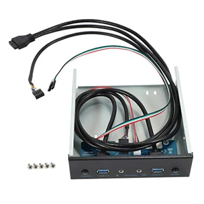Image of lascivious Usb 3.0 2 Port Optical Drive Front Panel Expansion Adapter Hub +Hd Audio+Power Switch Button