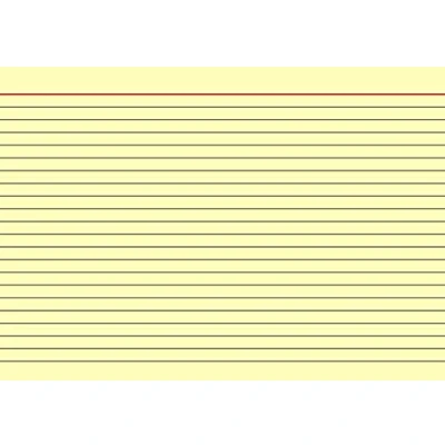Image of Brunnen 102250110 Index Cards A5 Lined Pack of 100 Shrink Wrapped Yellow