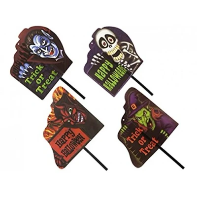 Image of PMS 4ASTD PRINTED GARDEN HALLOWEEN LAWN STAKE WITH STICKER