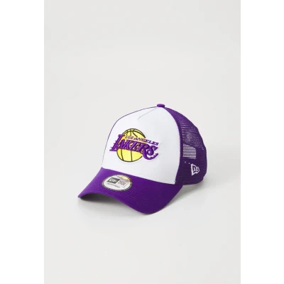 Image of New Era Adult&#039;s Side Patch NBA Los Angeles Lakers Baseball Cap Hat Purple