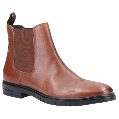 Image of Hush Puppies Men&#039;s Sawyer Chelsea Boot, Dark Tan, 11 UK