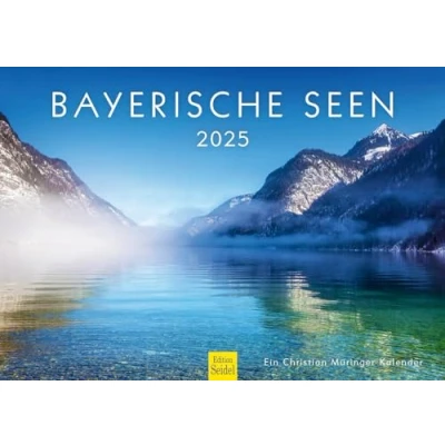 Image of Edition Seidel Premium Calendar Bavarian Lakes 2025 Format DIN A3 Wall Europe Germany Munich Castle Nature Alps Mountains Lake Zugspitze Christian Müringer