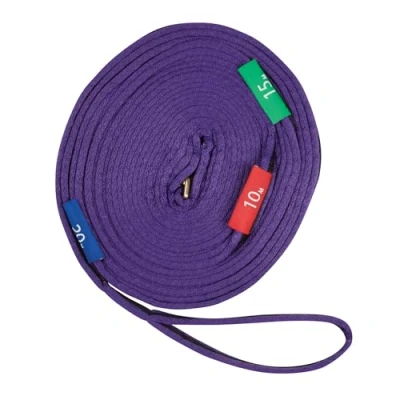 Image of Kincade Two Tone Lunge Line with Circle Markers, Purple/Black, 11m