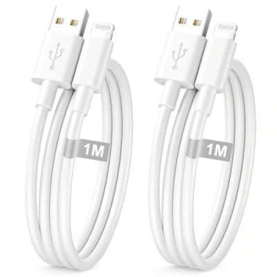 Image of iphone Charger cable 1M 2Pack [Apple MFi Certified], USB Lightning phone Fast Charging cables Wire Lead for 14 13 12 11 Pro Max Plus XS XR 8 7 6 5 SE,iPad