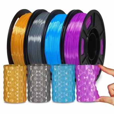 Image of YOUSU Silk TPU Filament 1.75mm, 95A 3D Printing Flexible Filament, High Hardness Resilience, Soft Adhesive Material, Elastic, 1kg(2.2lbs), Gold,Dark Gray,Blue,Purple
