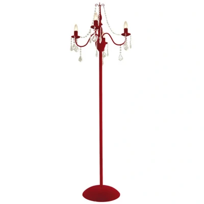 Image of Ardini 4 Light Multi Arm Floor Lamp Red
