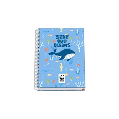 Image of Dohe A5 Notebook (Lined cover interior 5 mm) WWF Save Our Oceans