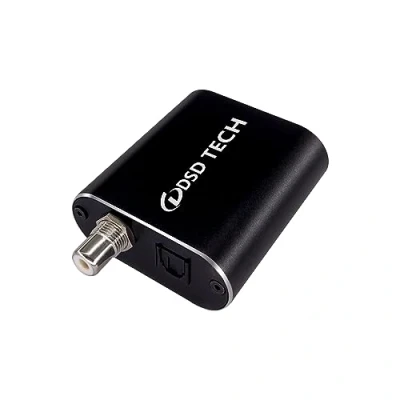 Image of DSD TECH SH AU01B USB to Optical Audio Adapter Support TOSLINK Coaxial and 3.5mm Jack