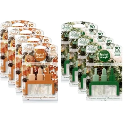 Image of 8Pack Air Freshener Plug in Refill 3volution Compatible with 8Pcs Wax Melts (Forest Pine &amp; Gingerbread Spice)
