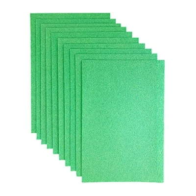 Image of Jtnohx Glitter Felt Fabric, 10pcs Pack Solid Sheets for Party Project, 20x30cm Spray Craft, Square Holiday Greeting Festival (Lime Green)