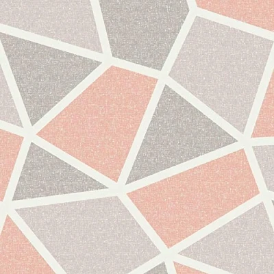 Image of Arendal Geometric Coral Grey Textured Feature Wallpaper Living Room Bedroom